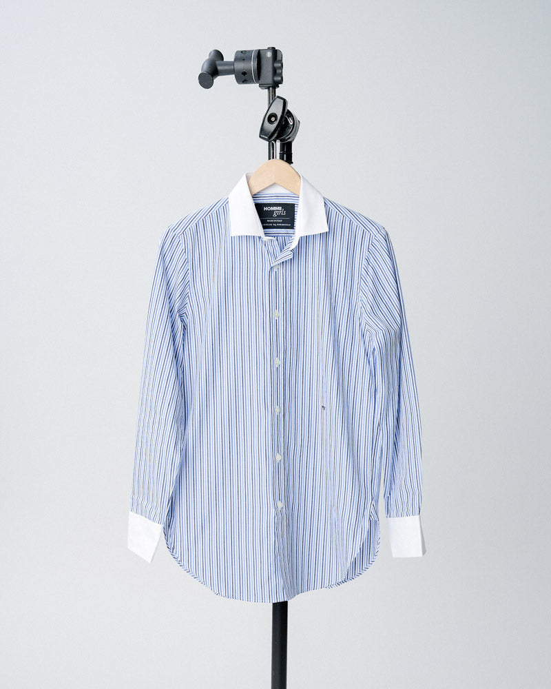 Classic Shirt in Multi Blue Stripe