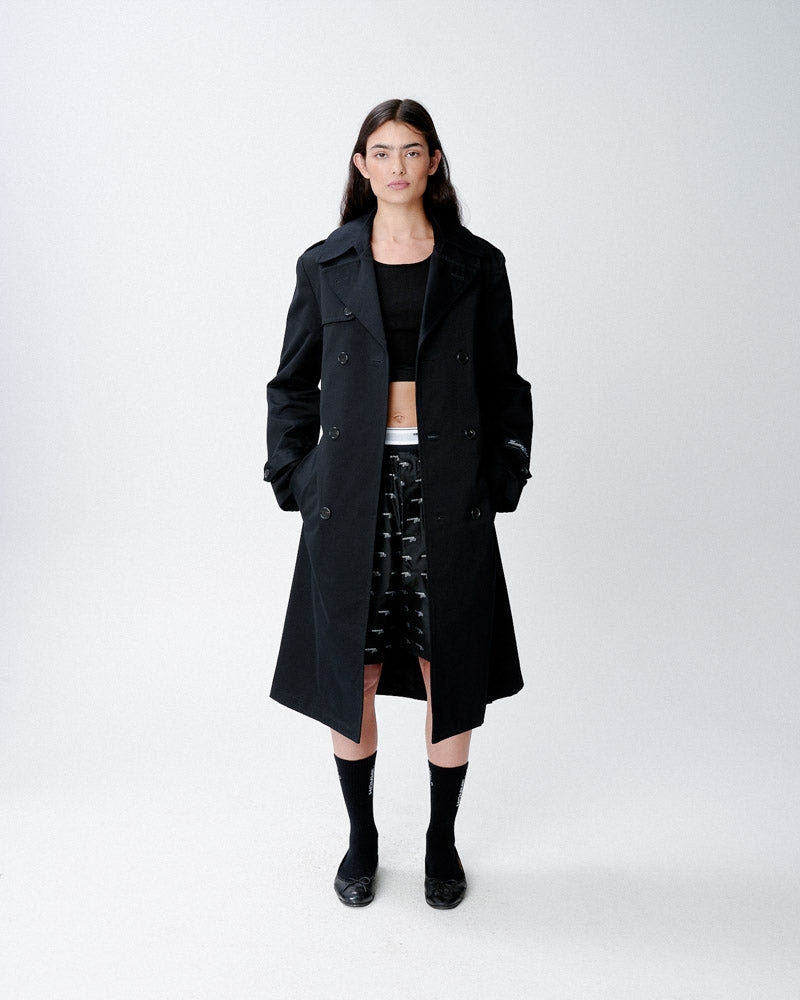 Classic Trench Coat in Black HOMMEGIRLS