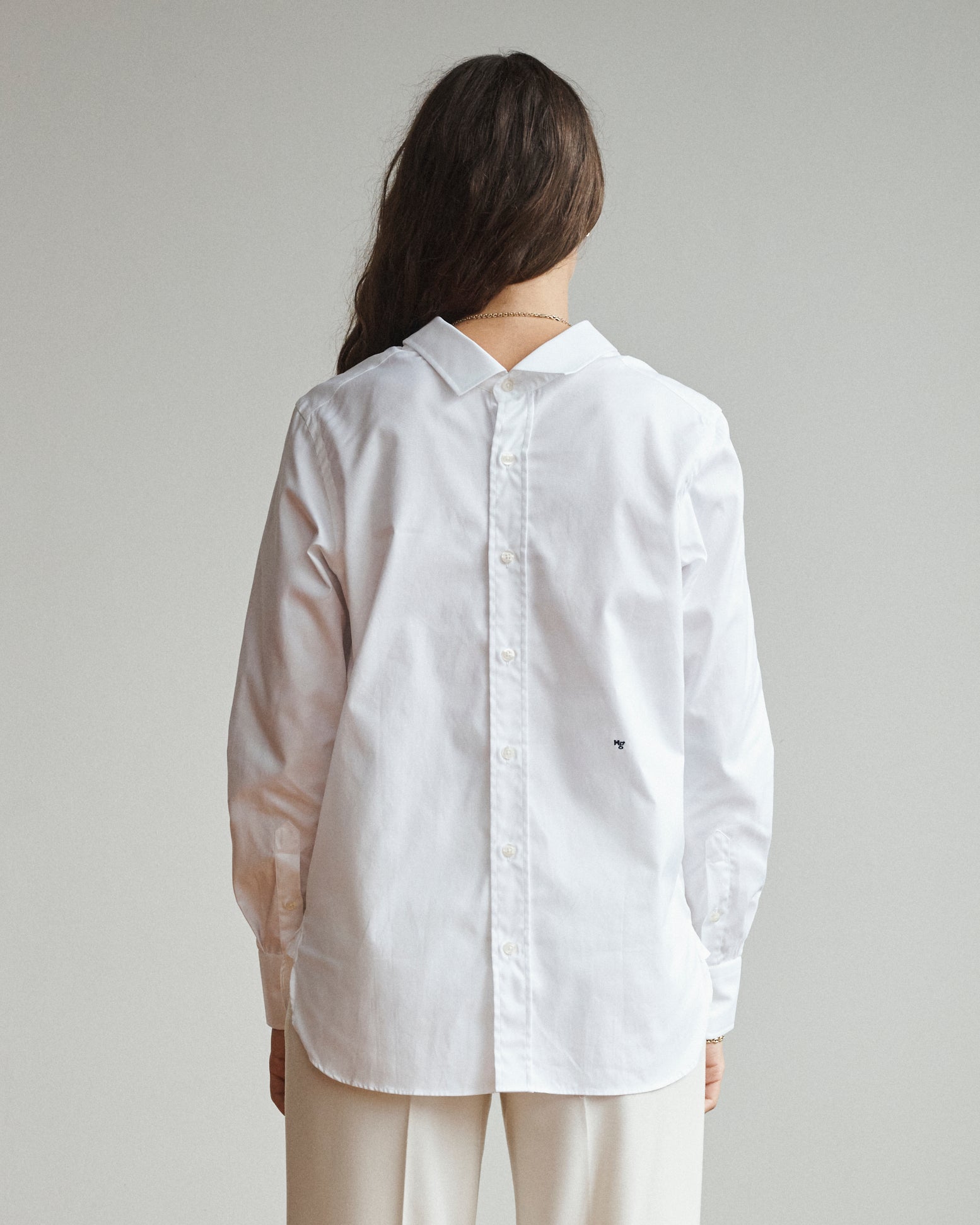 Hommegirls Oversized White Cropped Shirt-