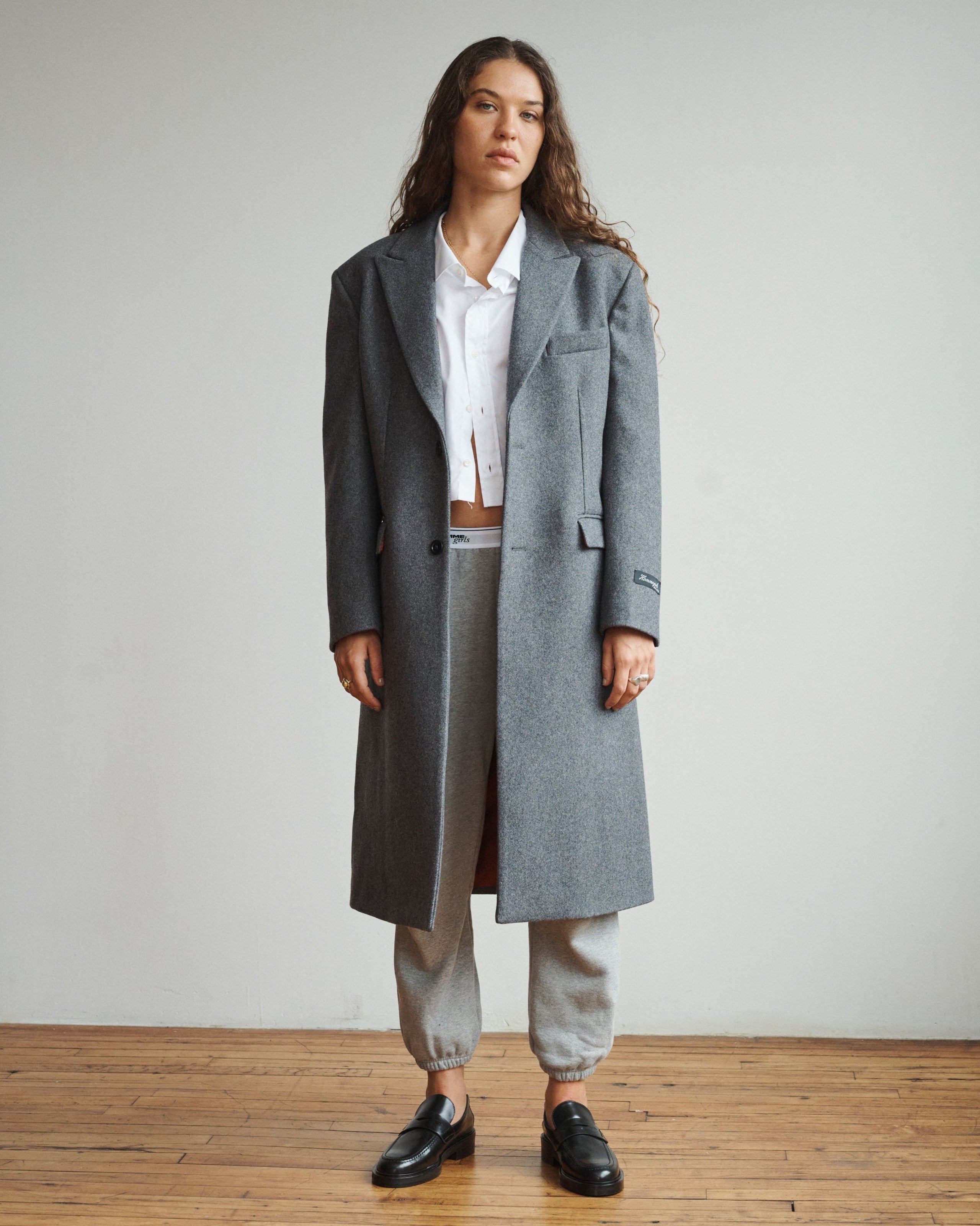 Wool Overcoat in Charcoal