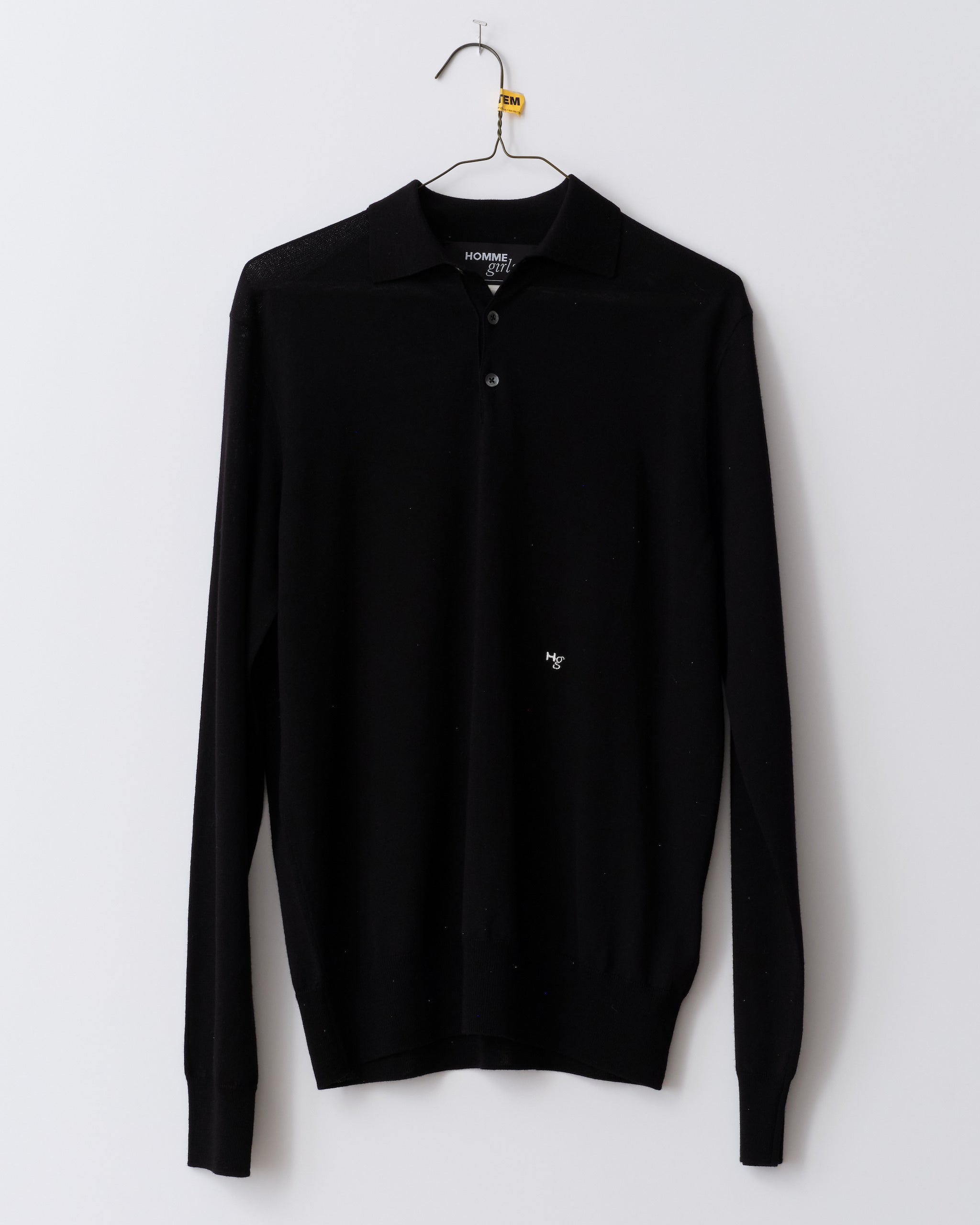 Knit Polo in Black