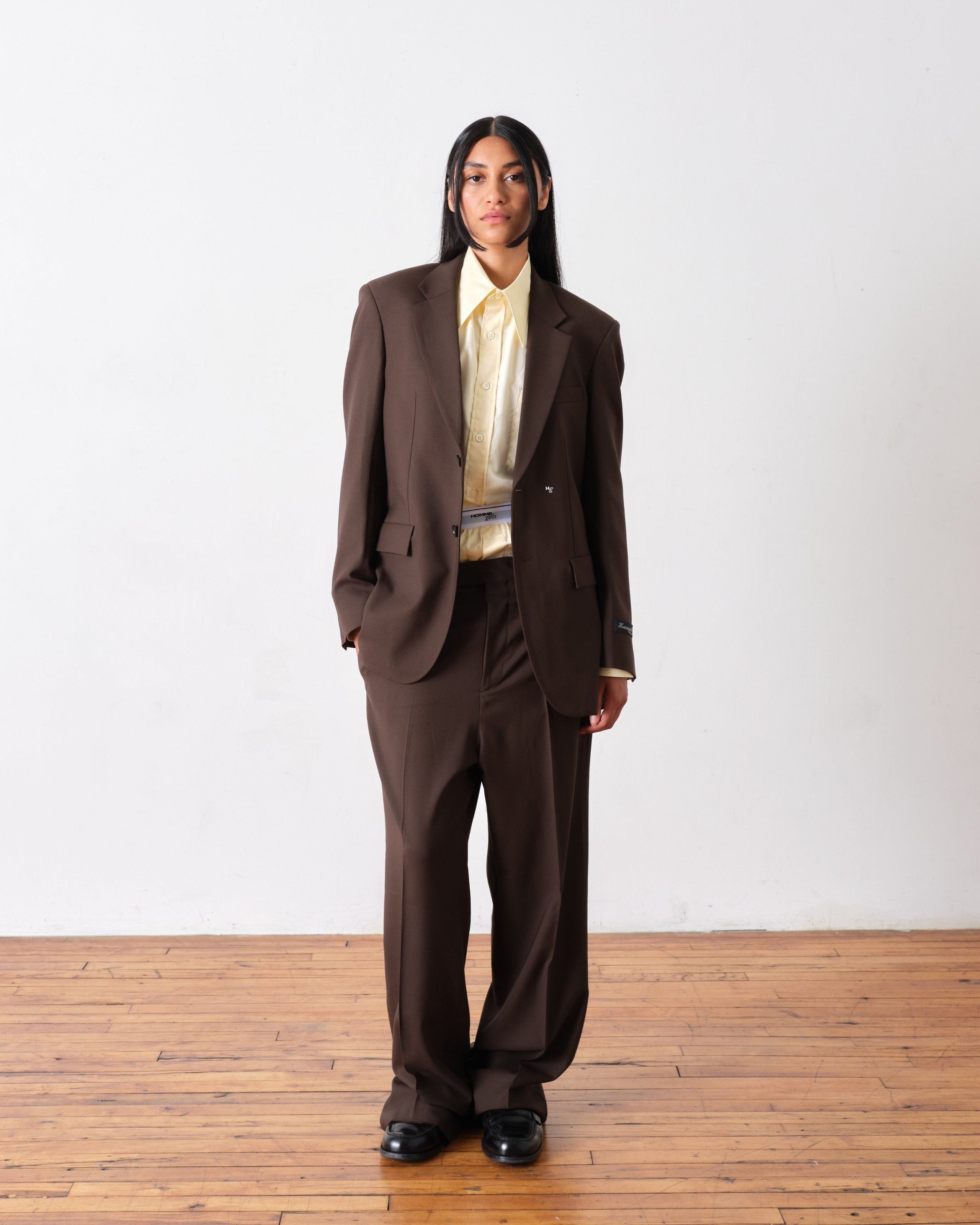 Straight Leg Pant in Espresso Brown