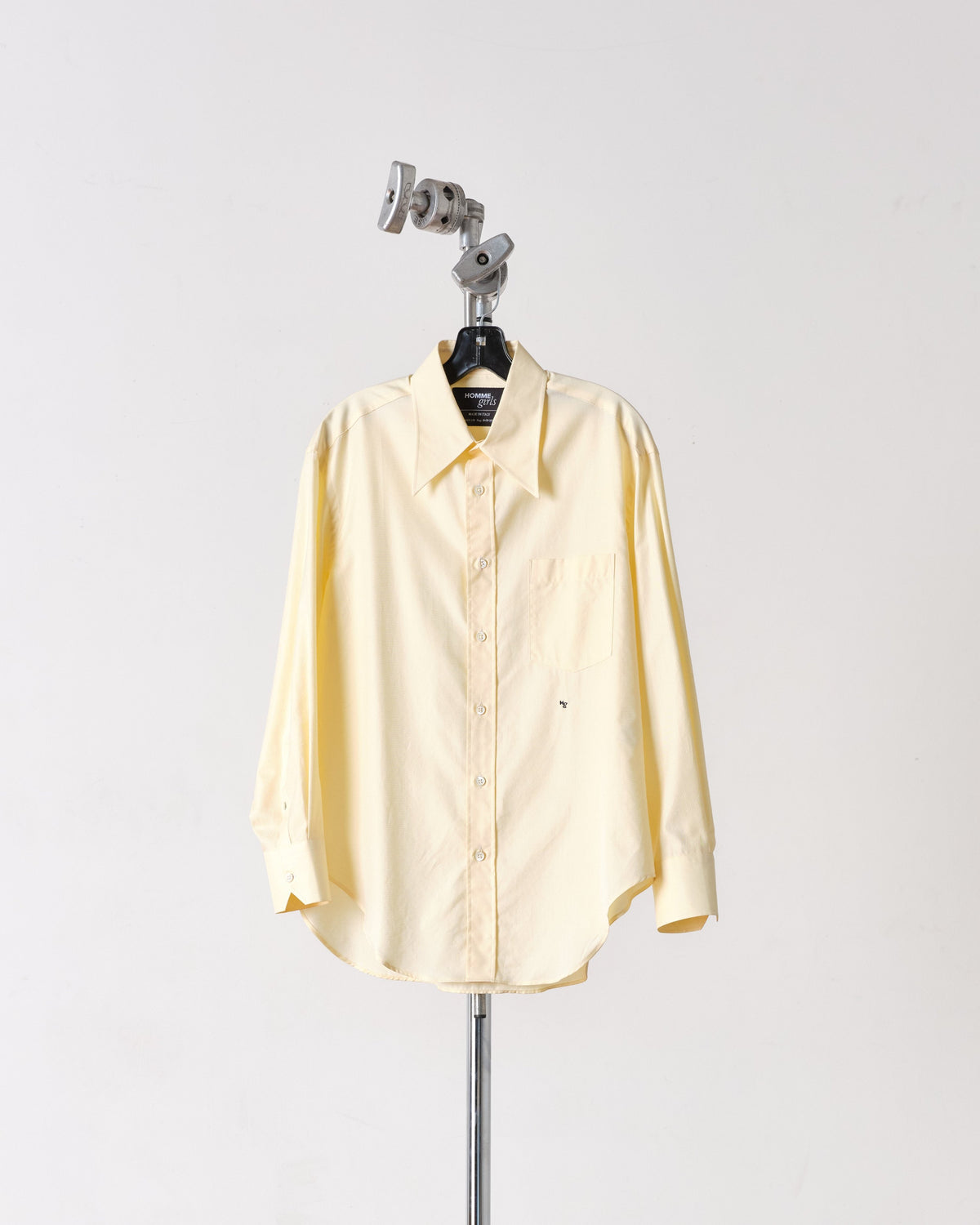 70's Pocket Shirt in Pale Yellow