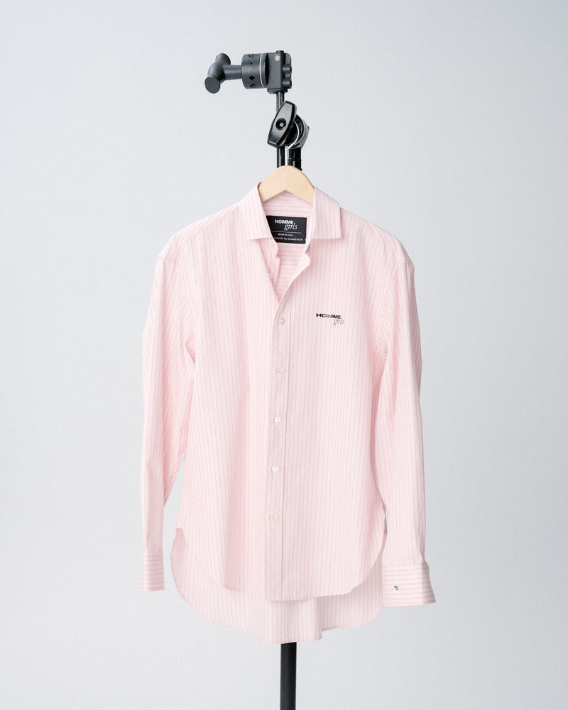 Oversized Shirt in Pink Stripe