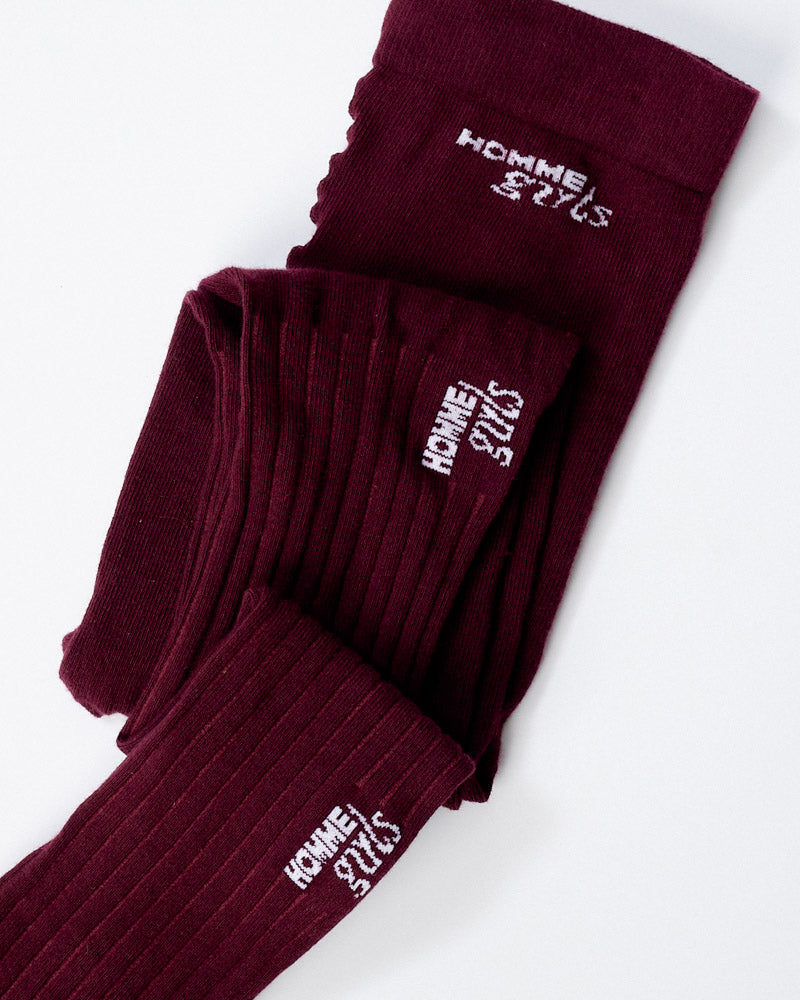 HG Logo Tights in Burgundy