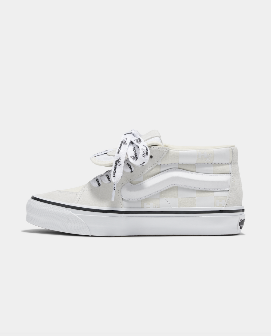 OTW HOMMEGIRLS Sk8-Mid Reissue 83 OST in White Checkered